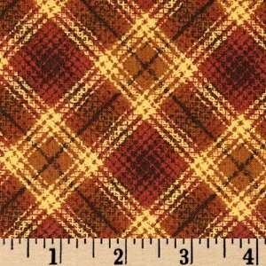  44 Wide Harvest Eve Argyle Plaid Brown Fabric By The 