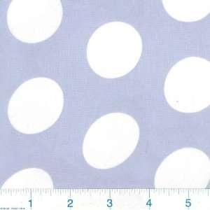  56 Wide Printed Chiffon Polka Dot White/Periwinkle Fabric 