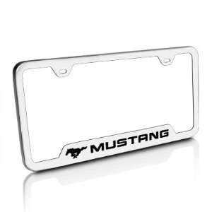  Ford Mustang Brushed Steel License Plate Frame, Official 