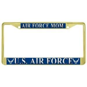  US Air Force Mom USAF Gold Metal License Plate Frame 