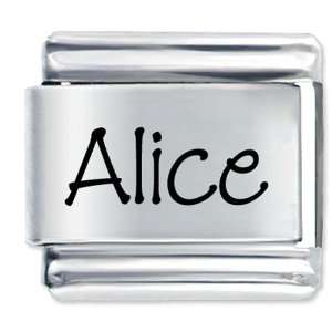  Name Alice Italian Charm Pugster Jewelry