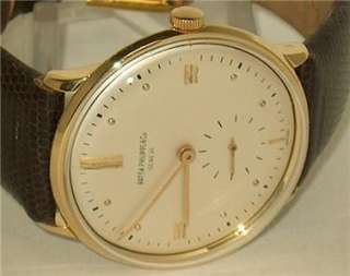   Offer   Scarce Mens Solid 18K Gold Patek Philippe   Small Seconds
