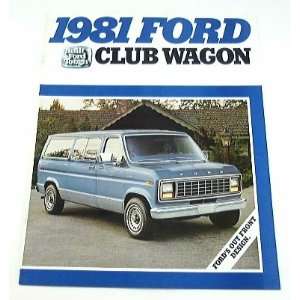  1981 81 Ford CLUB WAGON Van BROCHURE E150 E250 E350 