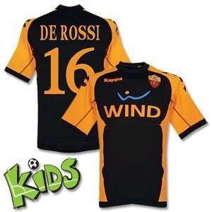  10 11 AS Roma 3rd Jersey + De Rossi 16 (Fan Style)   Boys 