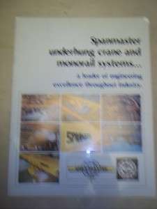 Vtg Spanmaster/Webb Catalog~Cranes/Monorail Systems~Specs  