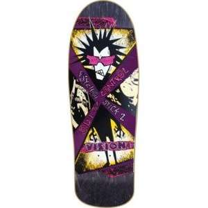 Vision Psycho Stick #2 Black / Purple Skateboard Deck   10 x 30.5