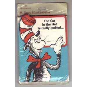  Vintage 1985 Cat In The Hat Party Invitations unopened 