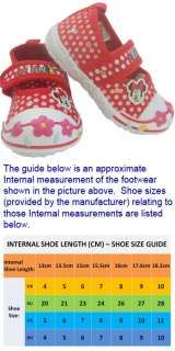 MM60 Girls Minnie Mouse Red Canvas Trainer Shoe Sizes 4, 5, 6, 7, 8, 9 