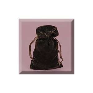  20ea   4 X 6 Seal Brown Velvet Fabric Bag