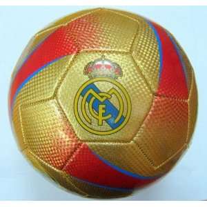  Real Madrid Size 5 Gold Color Soccer Ball: Sports 