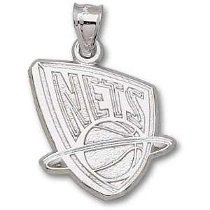  New Jersey Nets Sterling Silver Logo 1 Pendant: Sports 