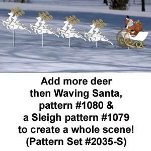  Pattern for 3d Flying Reindeer Patio, Lawn & Garden