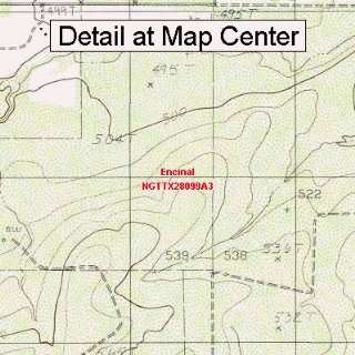   Quadrangle Map   Encinal, Texas (Folded/Waterproof)