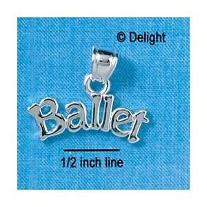  C2653 ctlf   Ballet   Silver Plated Pendant with Bail 