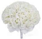 Ivory Silk Rose Hand Tie (3 Dozen Roses)   Bridal Wedding Bouquet