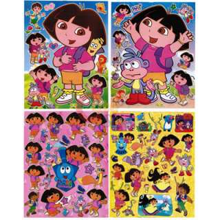 Dora The Explorer Dora & Boots Stickers Cling Set of 4   Removable 