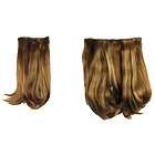 POP Clip In On Hair Extensions 2 Piece Straight Glazed Cinnamon 16