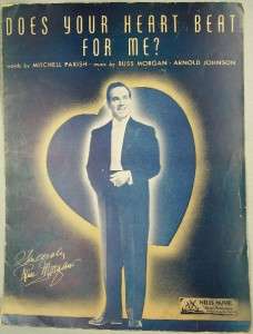 Vintage 1936 DOES YOUR HEART BEAT FOR ME Sheet Music  