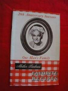 1952 ONE MANS FAMILY MOTHER BARBOURS RECIPES  