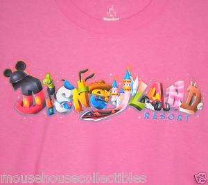 Disneyland Resort Character Letter Womens T Shirt   New  