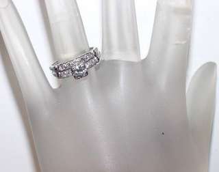 PLATINUM BridalSet Engagement Ring Wedding Band Diamond  
