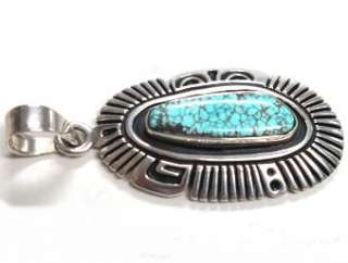 Steven J Begay Collectible Number 8 Turquoise Pend  