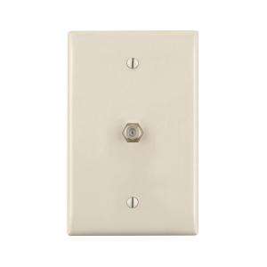 Leviton 1 Gang Light Almond Midway CATV Wallplate R26 40539 0MT at The 