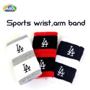 NEW Wristband Cotton Sports Wrist Band Sweatband ★2Pcs★  