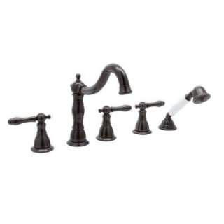  Lyndhurst Roman Tub Faucet With Handheld Shower in Oil Rubbed Bronze 
