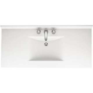 Swanstone Contour 49 in. Solid Surface Vanity Top in White with White 