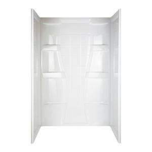 ASB Firenze 34 in. x 48 in. x 73 1/2 in. 3 Piece Direct to Stud Shower 