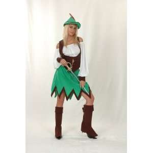 Robin Hood Deluxe Frau Fasching Anzug Kostüm Outfit  