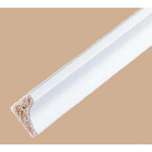   11/16 in. x 11/16 in. Polymer Extrusion Crystal White Cove Moulding
