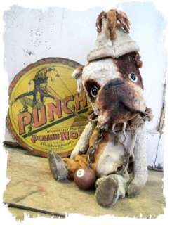 Antique Style ★ OLD ENGLISH BULLDOG Clown Dog BRINDLE ★ by Whendi 