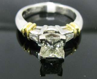 18k Multi Tone Gold Ring w/ 1.0ct Center Stone Diamond  