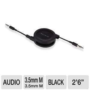 Belkin F3S004tt2.6 RTC Retractable 3.5mm Audio Cable   26 Male to 