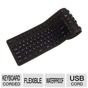 Inland 70140 Flexible Keyboard   USB, LED Lights, Washable, Waterproof 