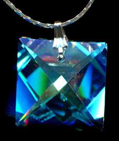 Austrian Crystal SQUARE AB Prism Pendant Suncatcher  