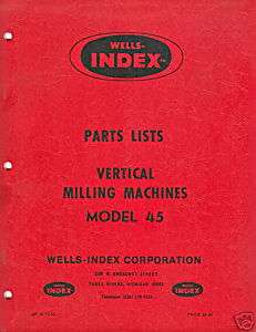Index model 45 Manual parts list from factory  