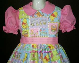 Winnie the pooh cute Easter patchwork dress