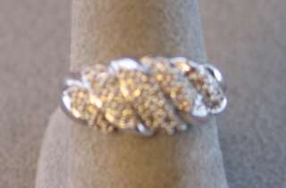 14k white gold dome style diamond ring  .50 cts tw  3.8 grams (#K1017E 