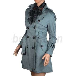 Neuf Femme Trench Coat Longue Veste Manteau 32 34 36  