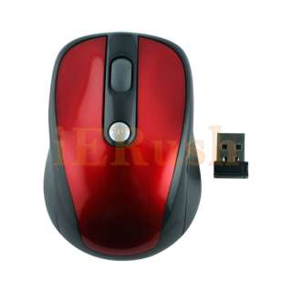 4GHz Red Wireless Portable Optical Mouse For Laptop  