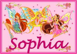 Winx Club   Türschild A4   mit Wunschnamen ♥ ♥ ♥   