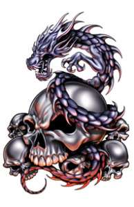 Oxalis Tattoos Tätowierung Dragon Drache & Skull Tattoo  