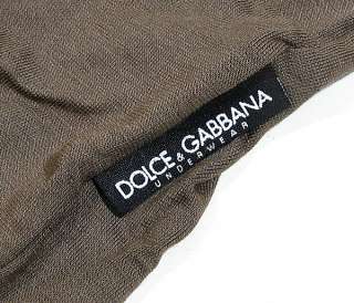 DOLCE & GABBANA Italy Army mens v neck T shirt modal (green/olive 