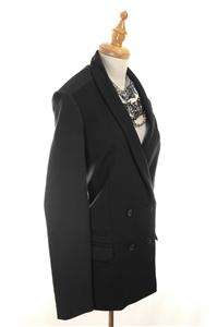 New AUTH Elizabeth and James Double Breasted Wool Coat Black 4  