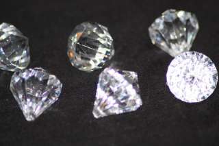 3000 Large Clear Wedding Diamond Confetti 2 SIZES  