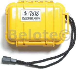 Pelican Micro Case Solid Yellow 1010 New 5.4 x 2.1 x4.1  