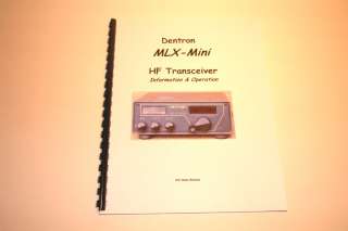 Rare DENTRON MLX Mini HF Xcvr Info, Op & Instruction Manual ~~  